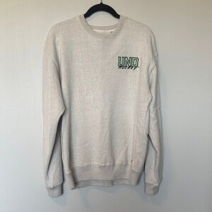 UND (University of North Dakota) CI Sport Hockey Crewneck in Cream
